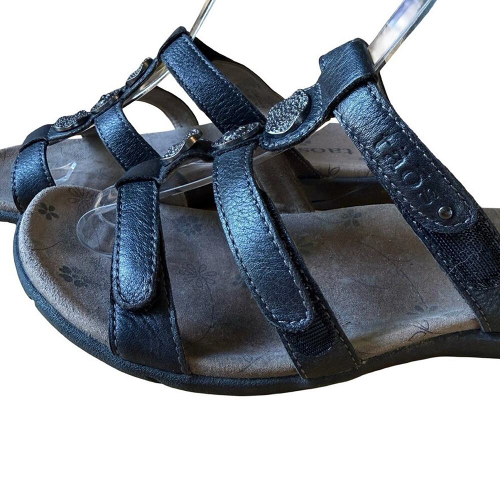 Taos Prize 4 Slide Sandals Slip On Slides Black Leather Comfort Shoes Summer 7 - Picture 11 of 16